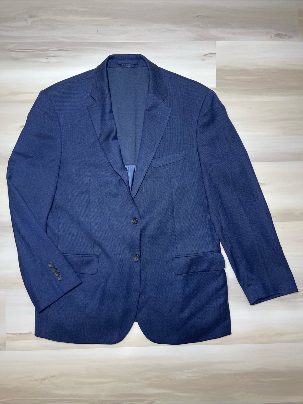 Jos. A. Bank Suit Jacket Men’s 42R Navy Blue Traveler's Tailored Fit Wool Blend